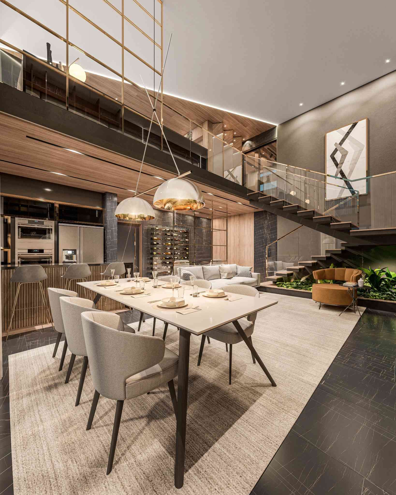 Duplex 256m² Cobertura - Living 03