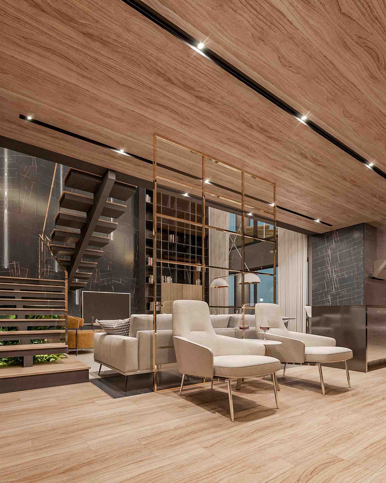 Duplex 256m² Cobertura - Living 05
